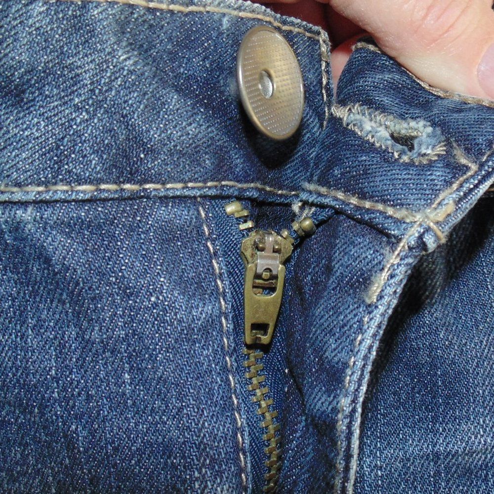 ROUTE 66 Denim Skirt, 32", Mini, Pockets! Zipper fly, Button waist, 100% Cotton - Picture 10 of 13